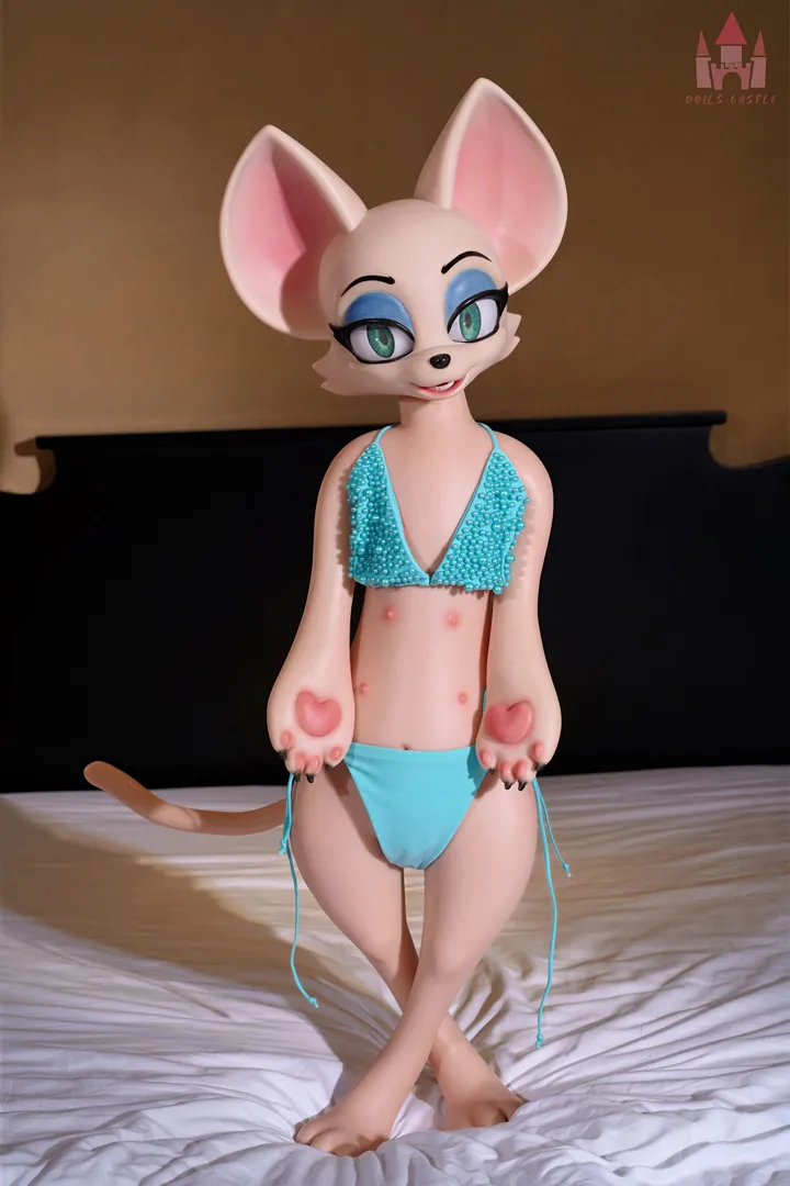 100cm (3ft3) N/A Cup Realistic Furry Design Silicone Sex Doll Bat Doll, Head SZ16